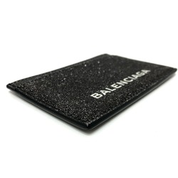 Balenciaga 392126 Logo glitter Card holder Business card holder Card Case gray Black