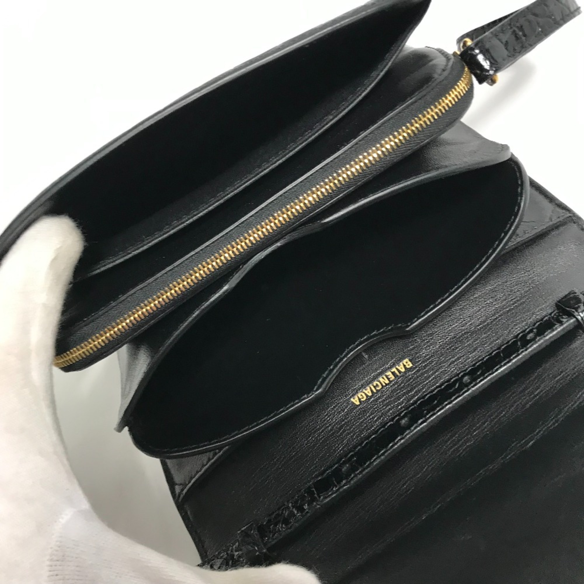 Balenciaga 592898 2WAY Clutch bag pouch Crossbody bag Shoulder Bag Black