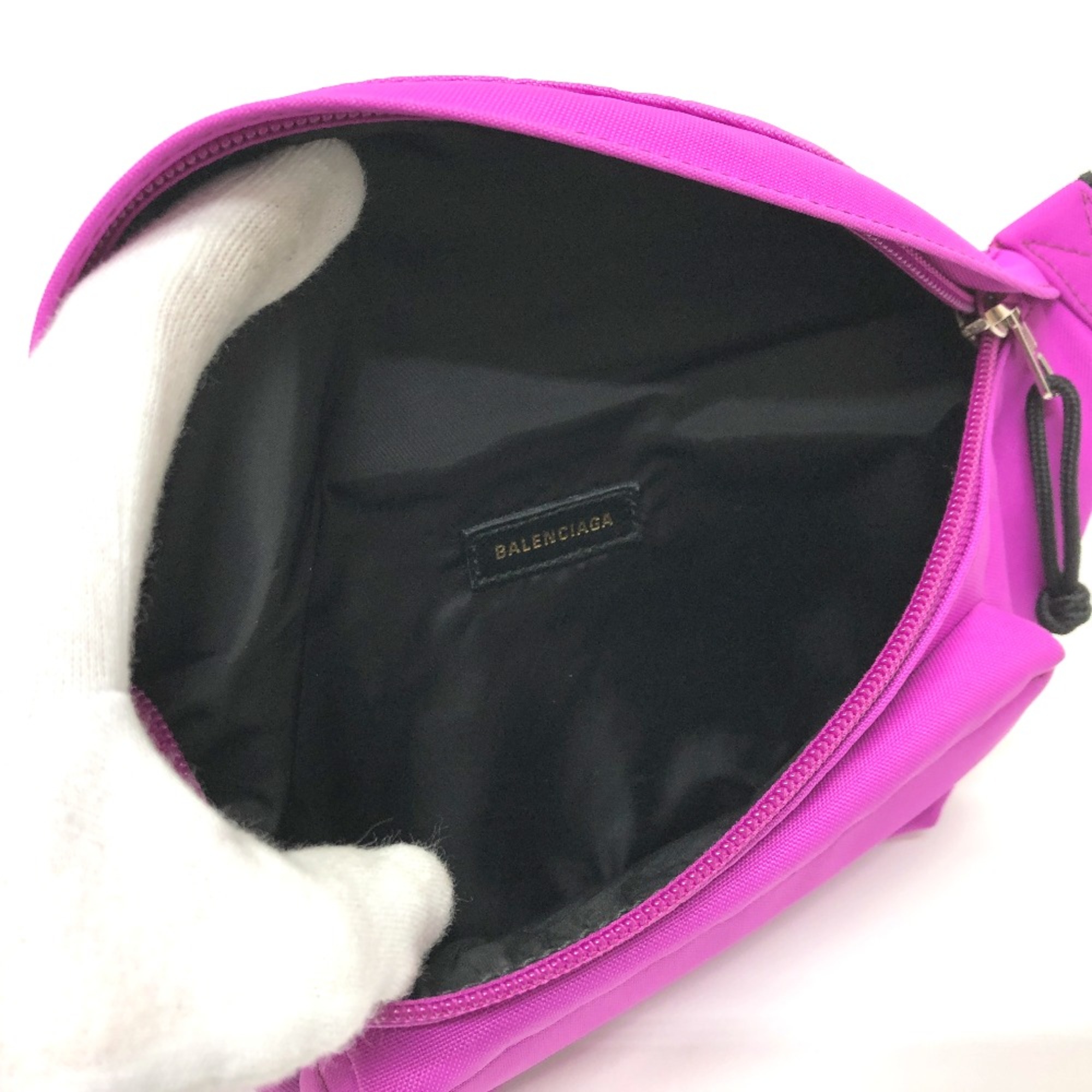 Balenciaga 569978 logo body bag purple