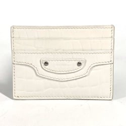 Balenciaga 640109 Business Card Holder Pass Case Card Case White