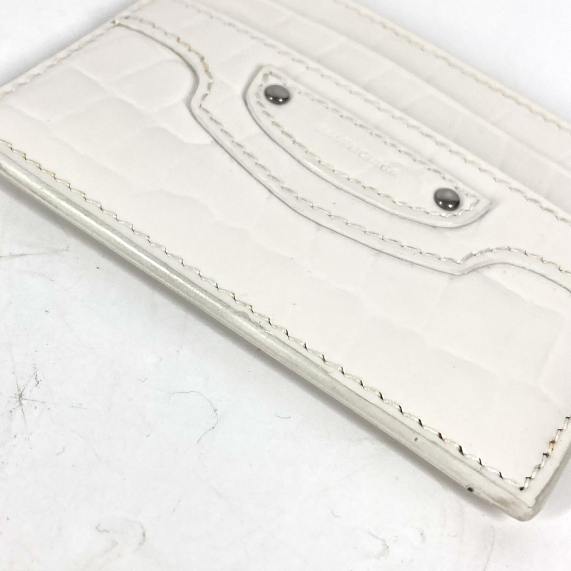 Balenciaga 640109 Business Card Holder Pass Case Card Case White