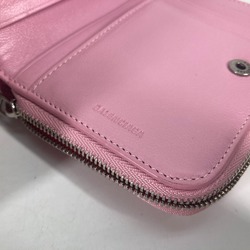 Balenciaga 674847 Compact wallet BB logo Folded wallet Light pink