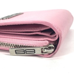 Balenciaga 674847 Compact wallet BB logo Folded wallet Light pink