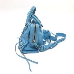 Balenciaga 300295 2WAY Shoulder Crossbody Bag Hand Bag Light blue SilverHardware