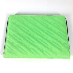 Balenciaga 554219 logo Pouch Clutch bag Neon Green