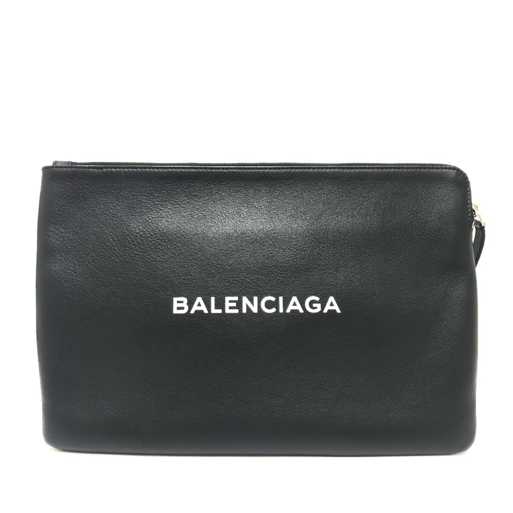 Balenciaga 492467 logo Clutch Bag Bag Clutch Bag Hand Bag Clutch bag Black White