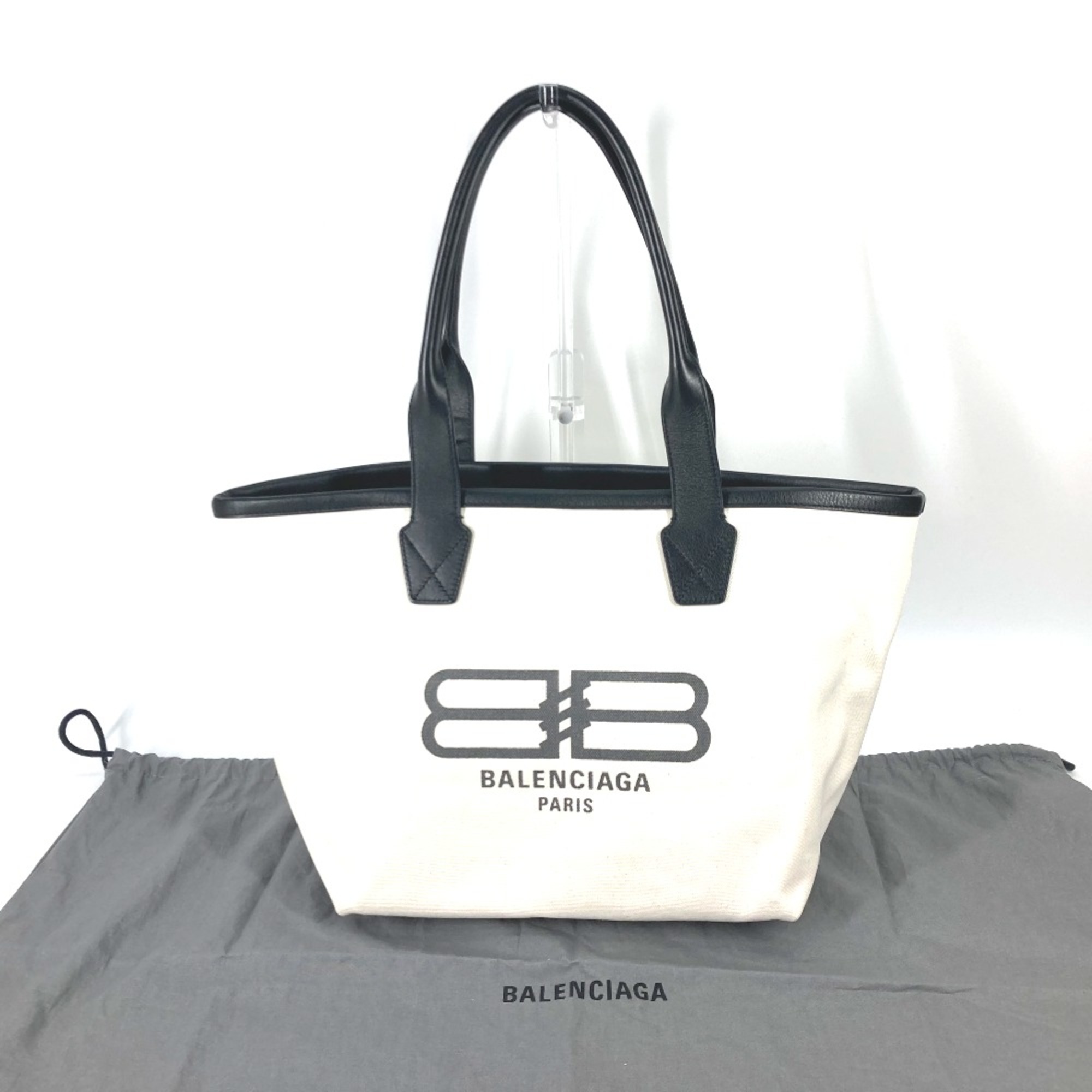 Balenciaga 692068 Bicolor Bag Shoulder Bag Tote Bag White Black