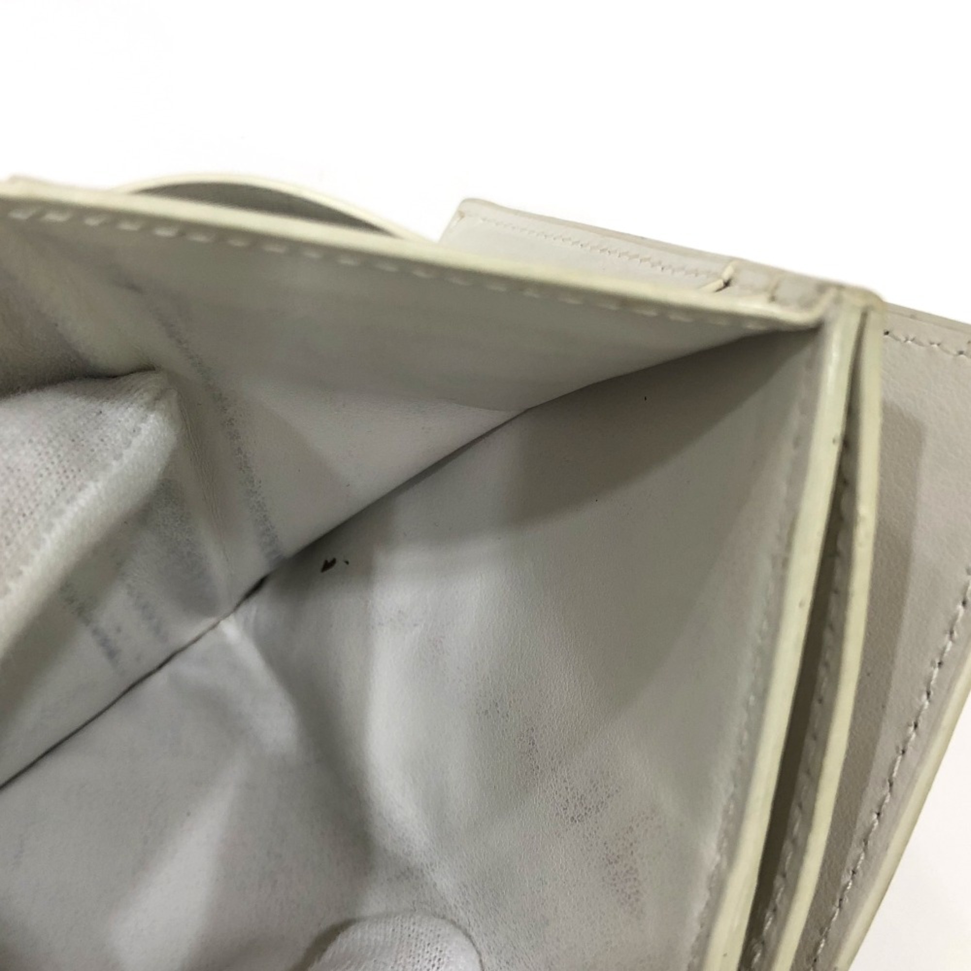 BOTTEGA VENETA Intrecciato Tiny Trifold wallet White