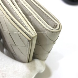 BOTTEGA VENETA Intrecciato Tiny Trifold wallet White