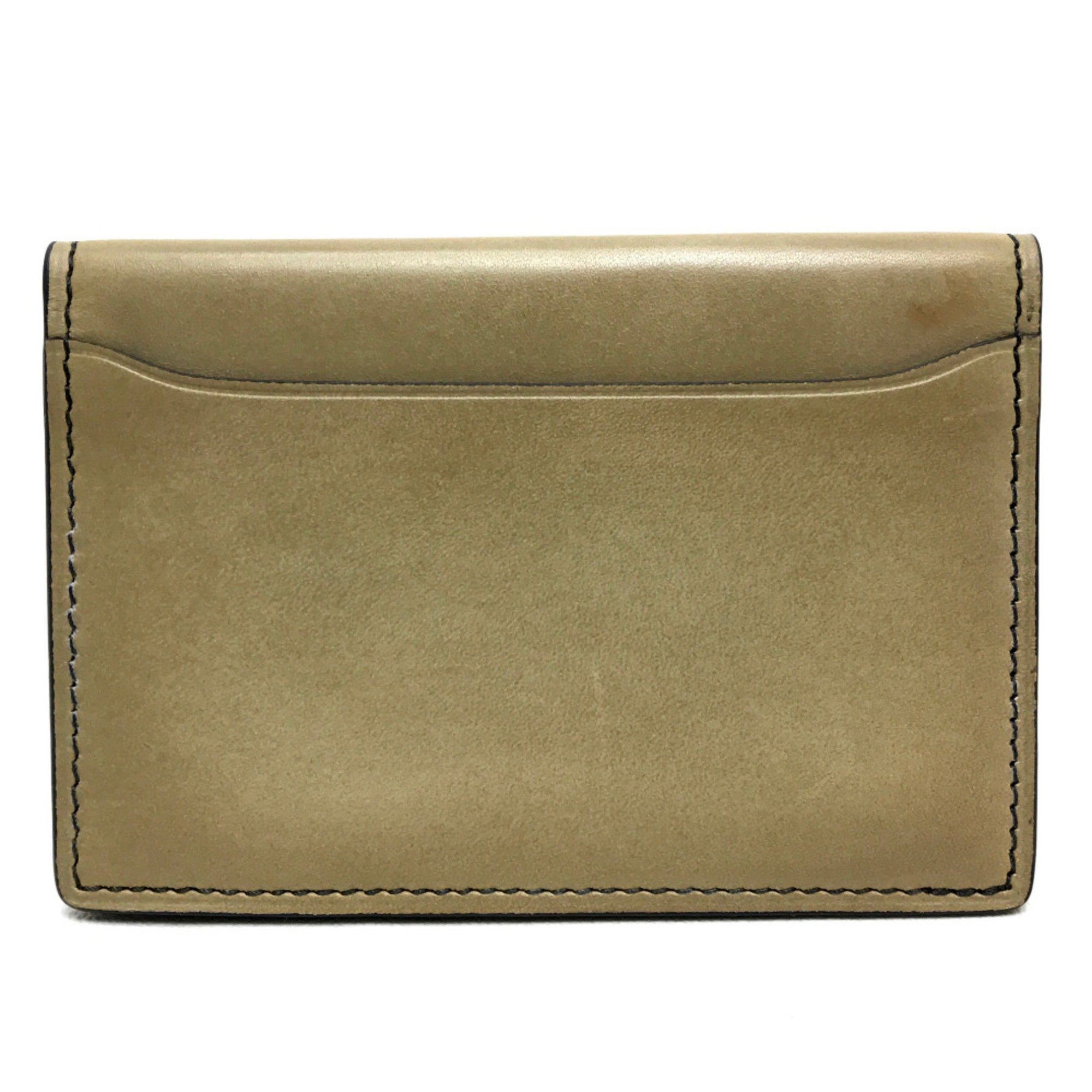 Berlutti Gradation Business Card Holder Pass Case Folded Card Case Beige