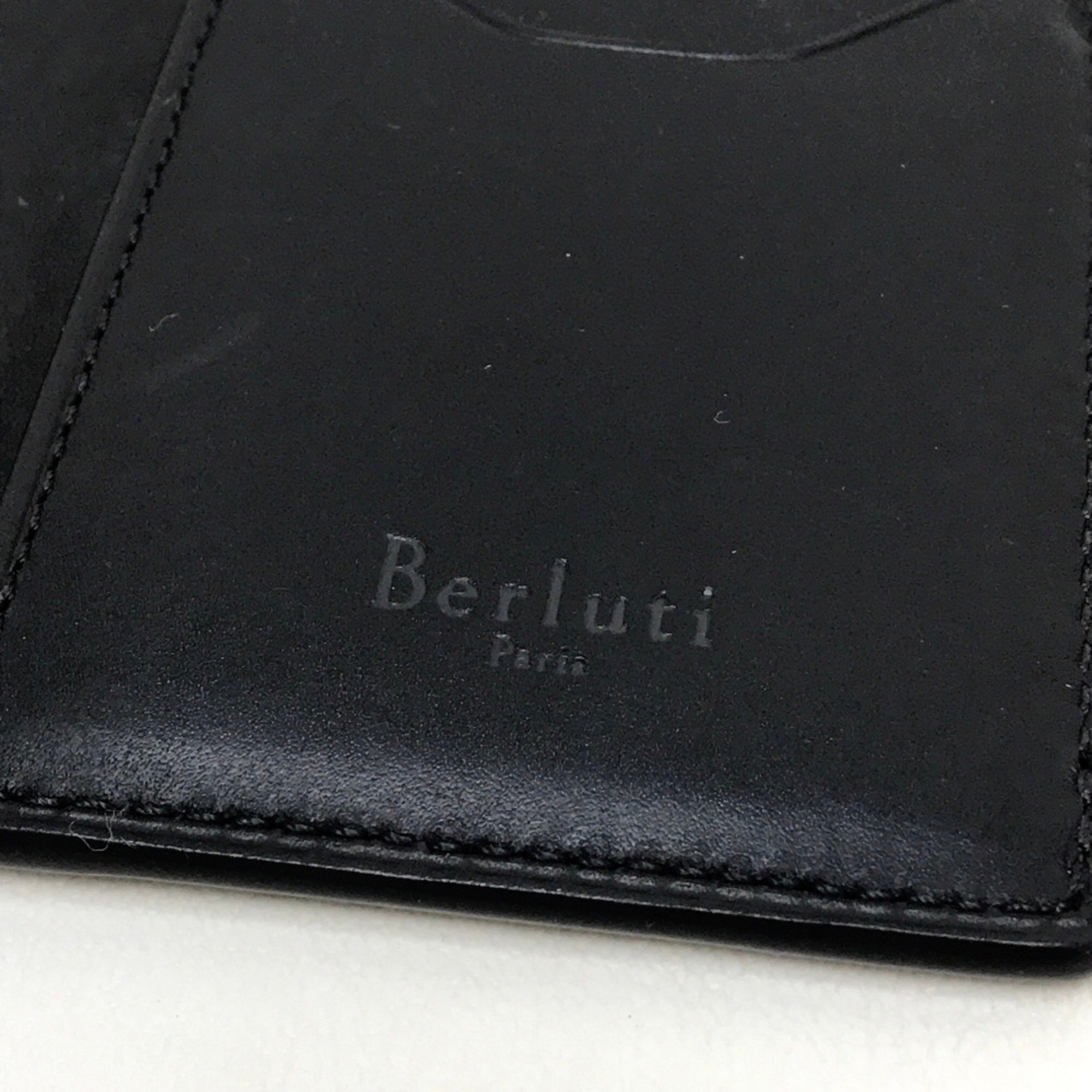 Berlutti Gradation Business Card Holder Pass Case Folded Card Case Beige