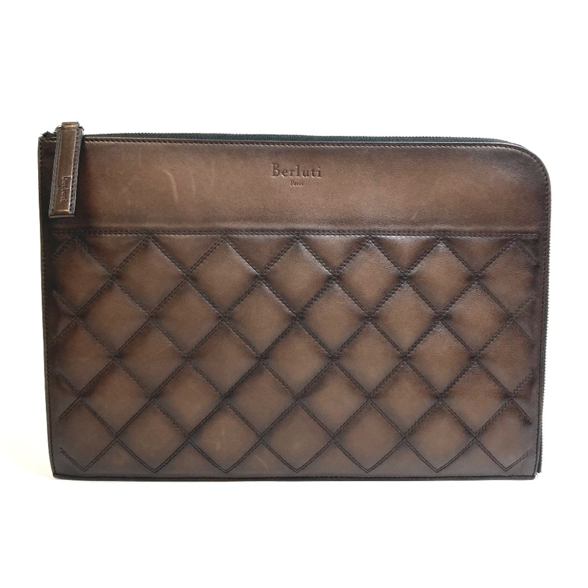 Berlutti Bag Cluch Bag Clutch bag Dark brown