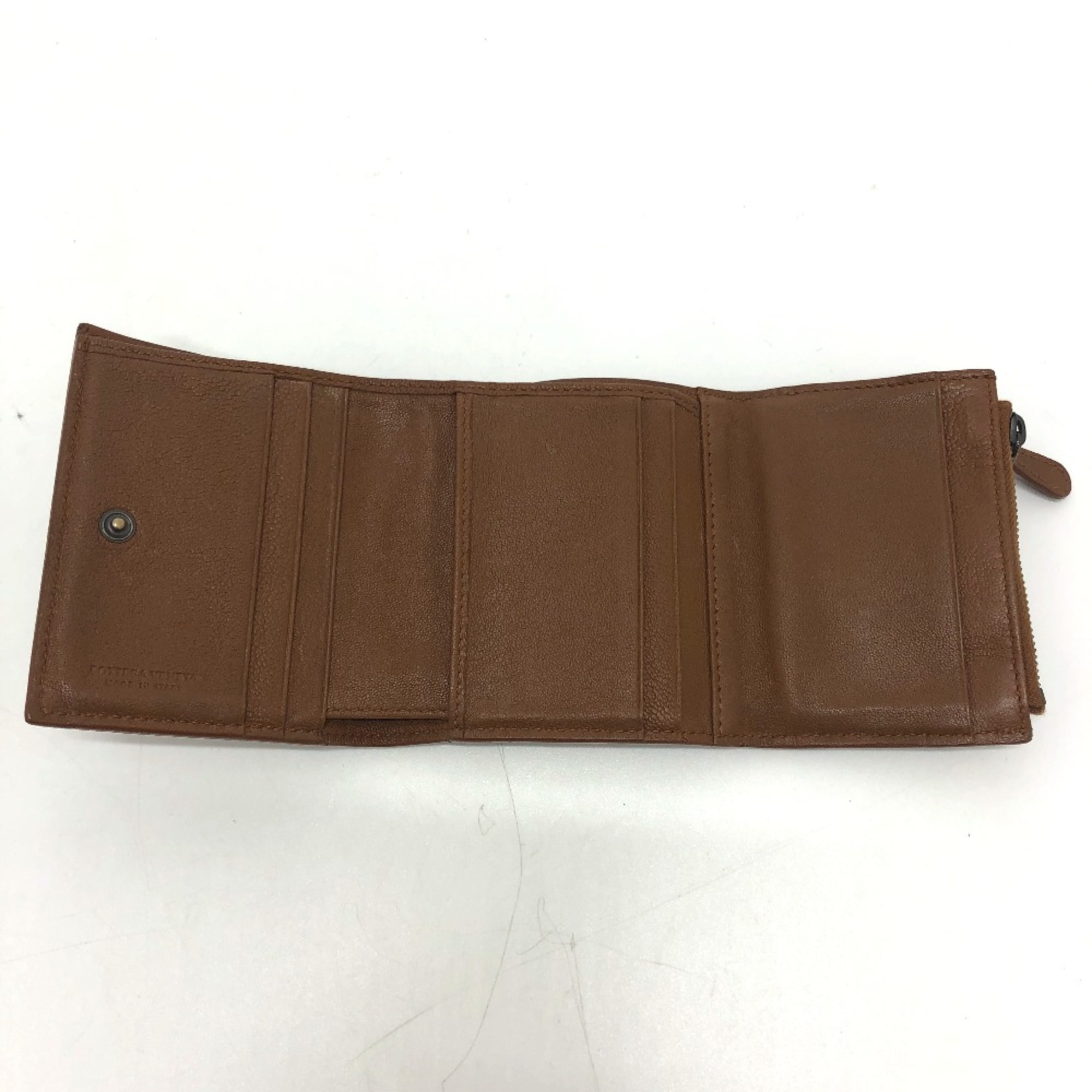 BOTTEGA VENETA Intrecciato Saif Trifold wallet Brown