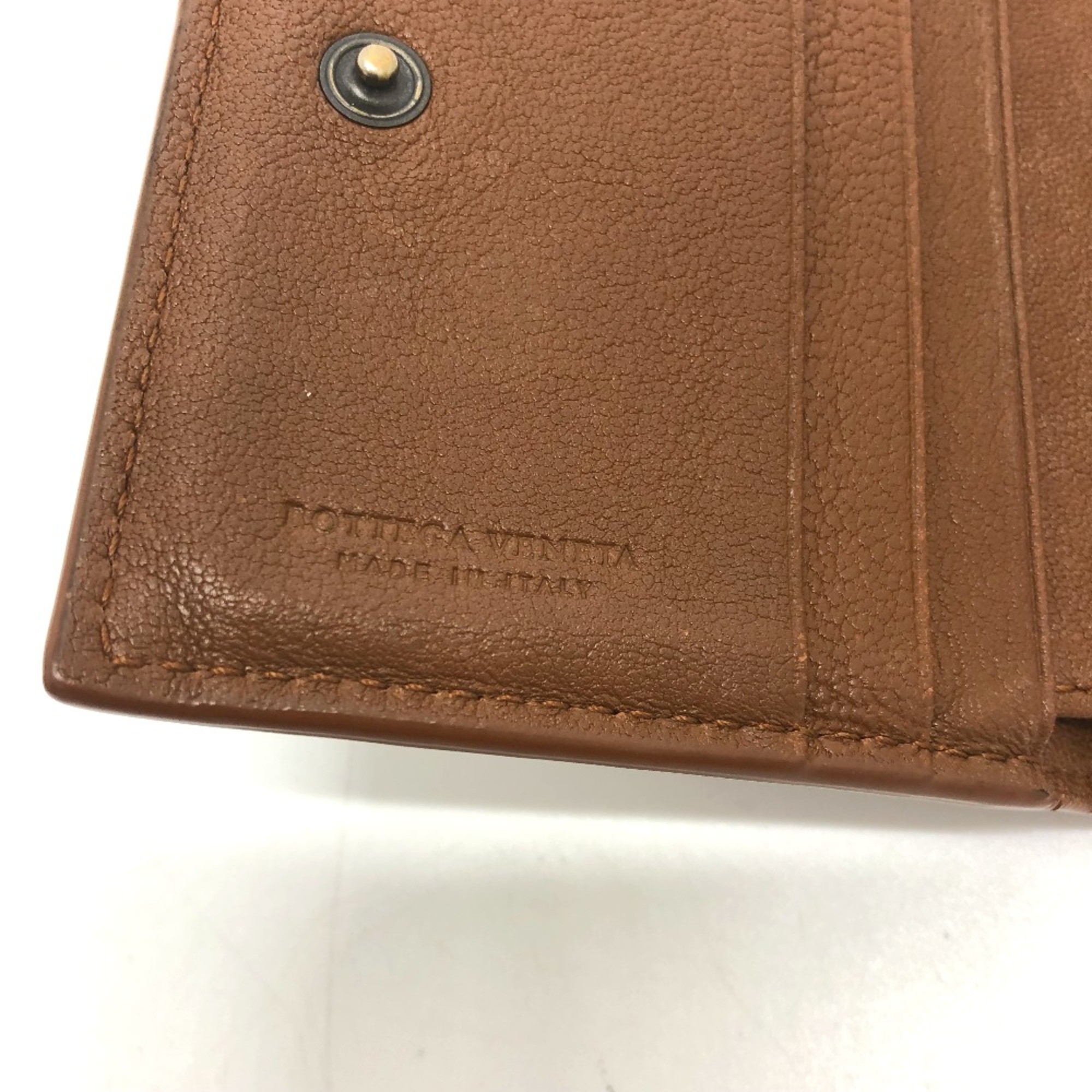 BOTTEGA VENETA Intrecciato Saif Trifold wallet Brown