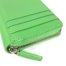 Balenciaga 616911 Zip Around Card Case Compact Wallet coin purse Green Black