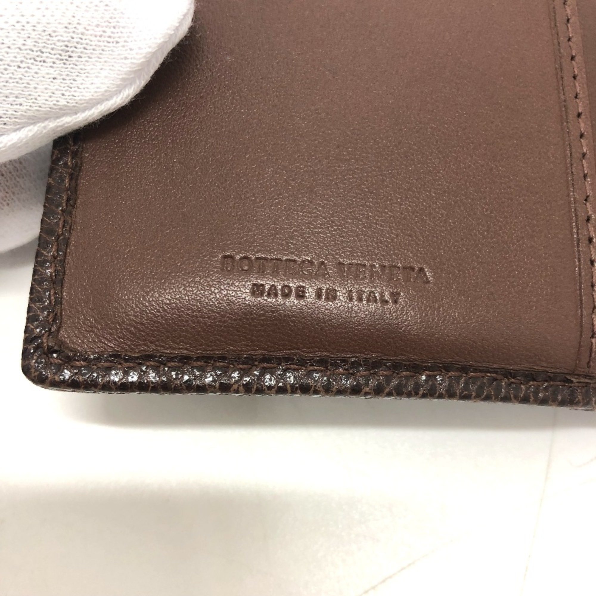 BOTTEGA VENETA Intrecciato Saif Trifold wallet Brown