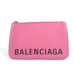 Balenciaga 545773 logo pouch bag Clutch bag pink Black