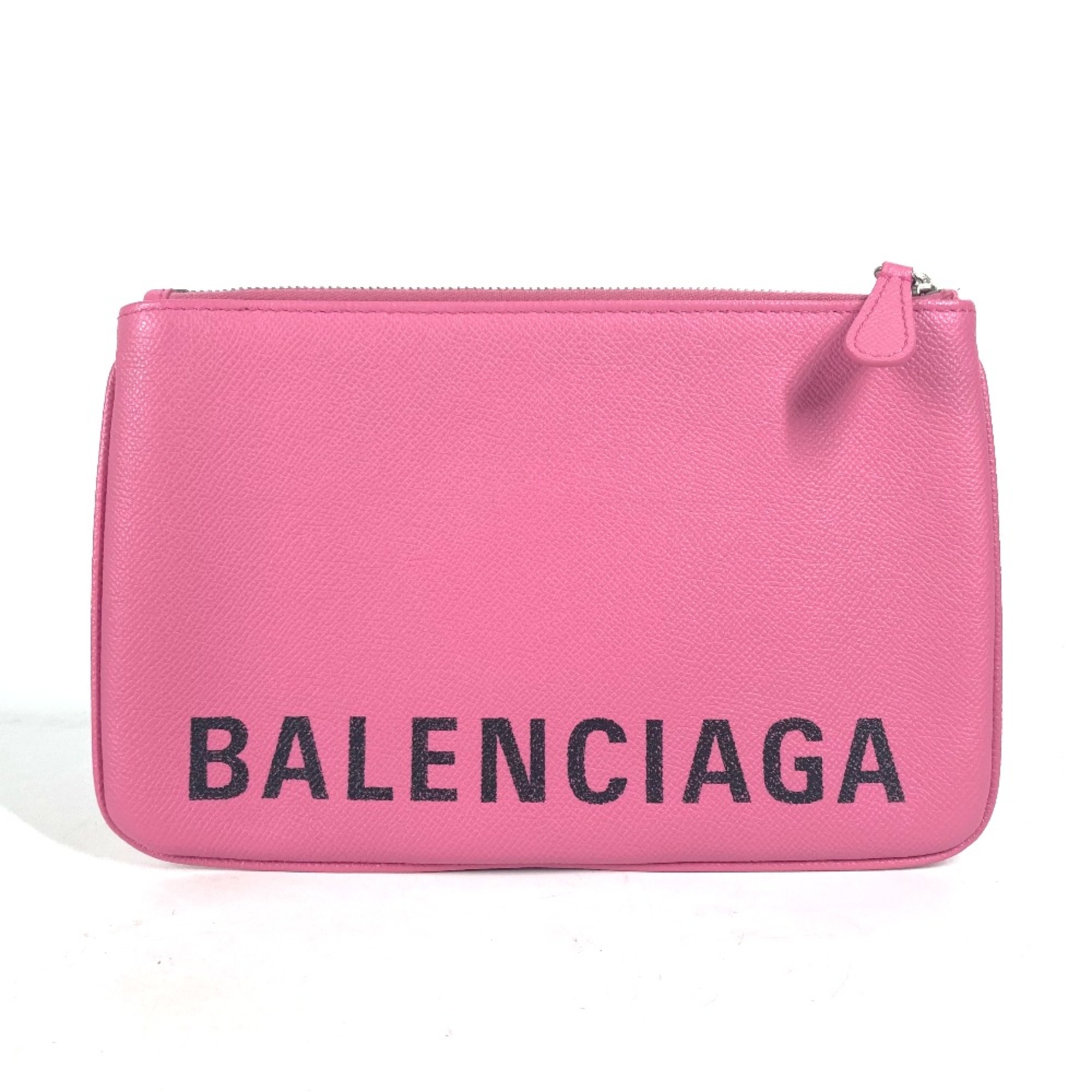 Balenciaga 545773 logo pouch bag Clutch bag pink Black