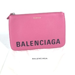 Balenciaga 545773 logo pouch bag Clutch bag pink Black