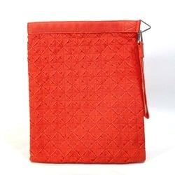 BOTTEGA VENETA 667060 Intrecciato Bag pouch with strap Clutch bag Orange