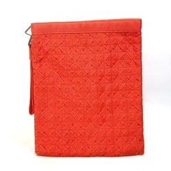 BOTTEGA VENETA 667060 Intrecciato Bag pouch with strap Clutch bag Orange