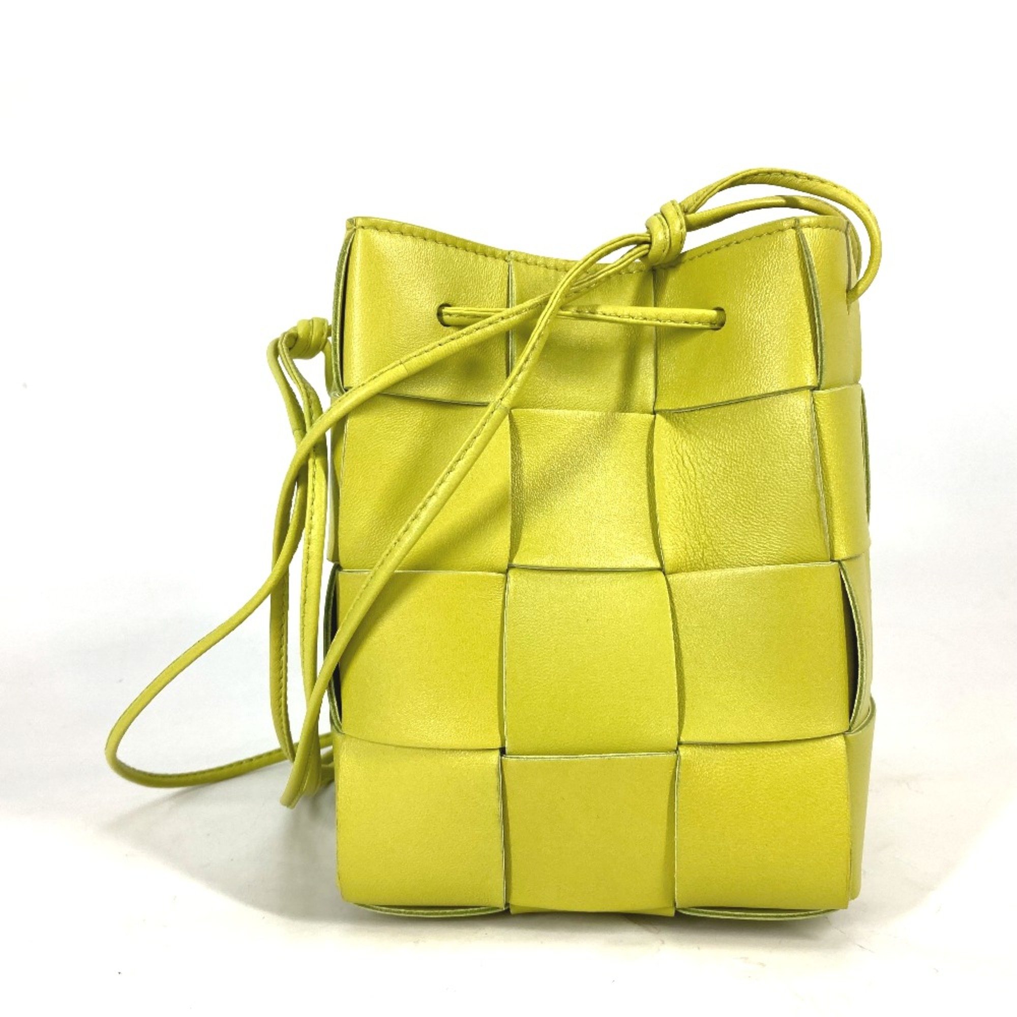 BOTTEGA VENETA 680218 Crossbody Bucket Pochette Shoulder Bag Kiwi Light green