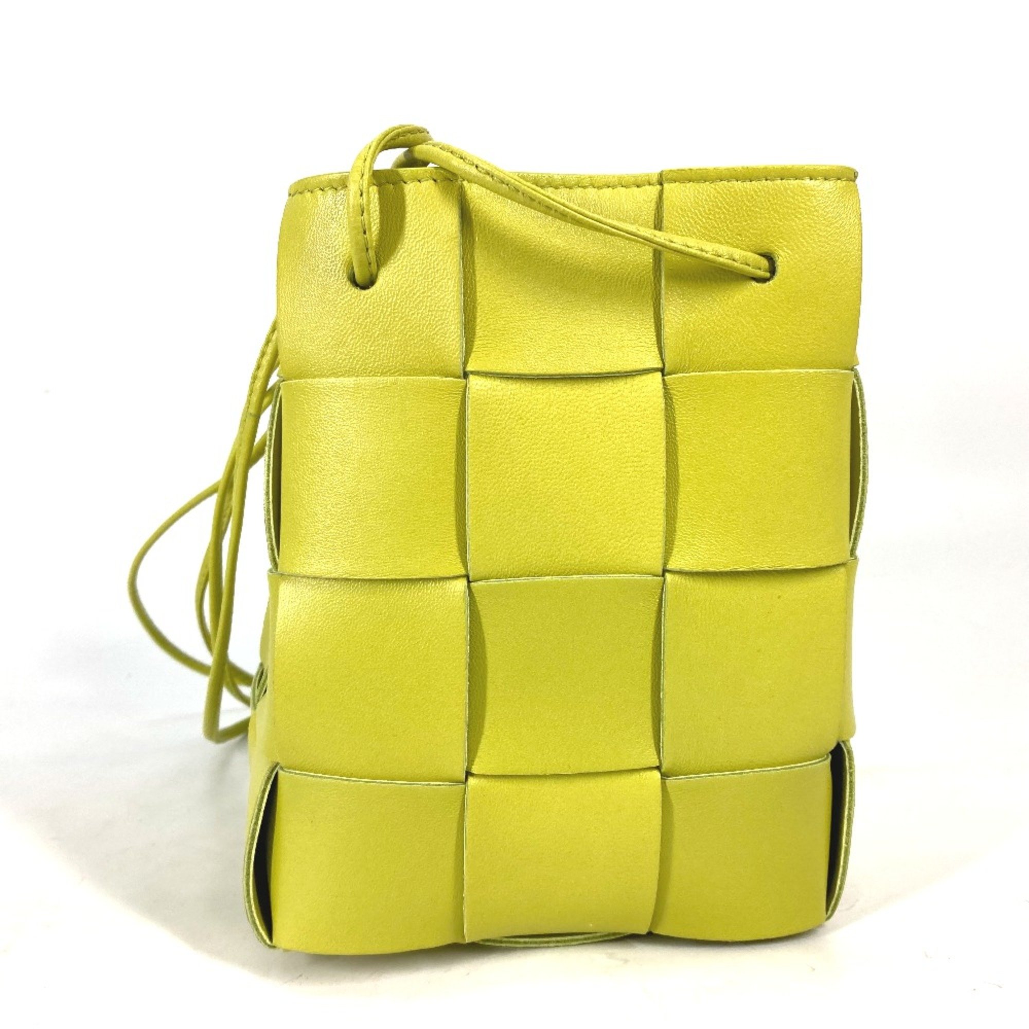 BOTTEGA VENETA 680218 Crossbody Bucket Pochette Shoulder Bag Kiwi Light green