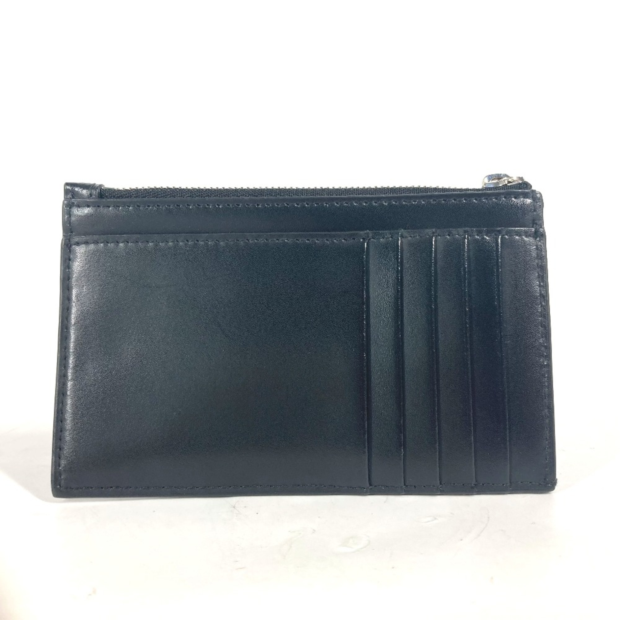 Balenciaga 664044 Coin Compartment Wallet Card Case coin purse Black