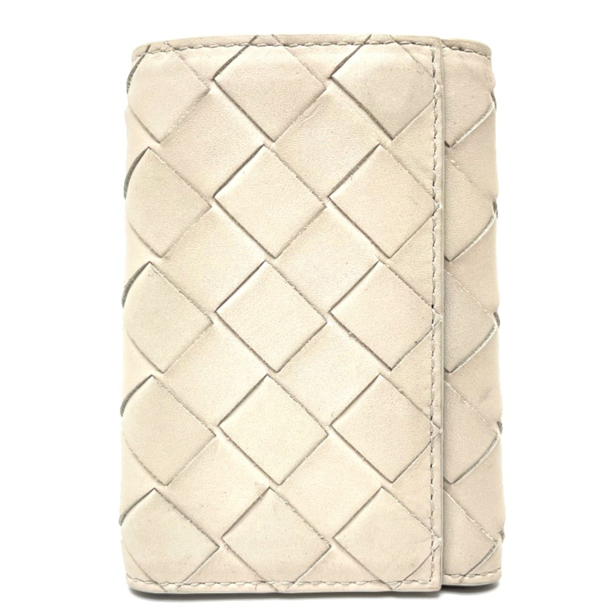 BOTTEGA VENETA 630336 Intrecciato 6-Ring Key Case Key Case Off White