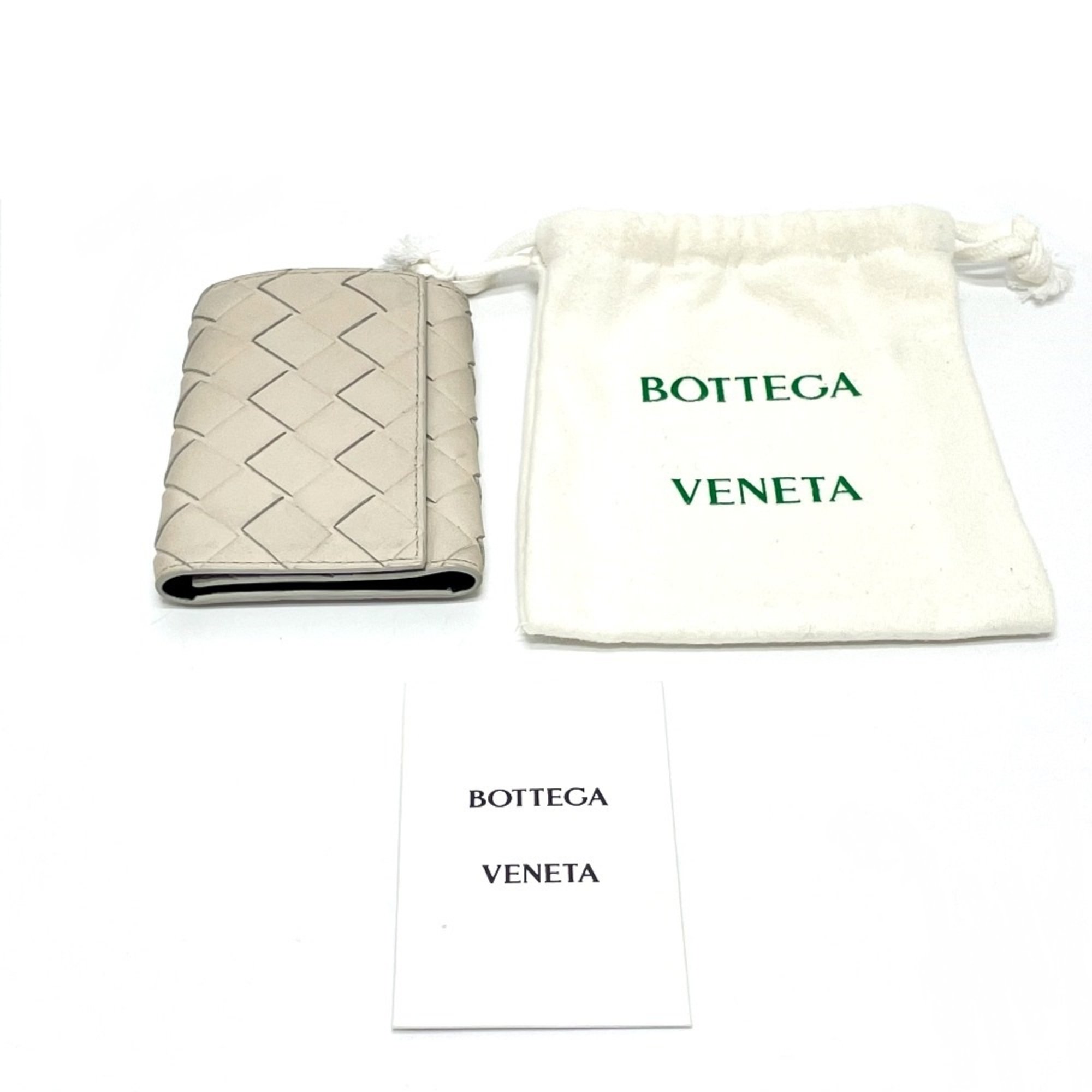 BOTTEGA VENETA 630336 Intrecciato 6-Ring Key Case Key Case Off White