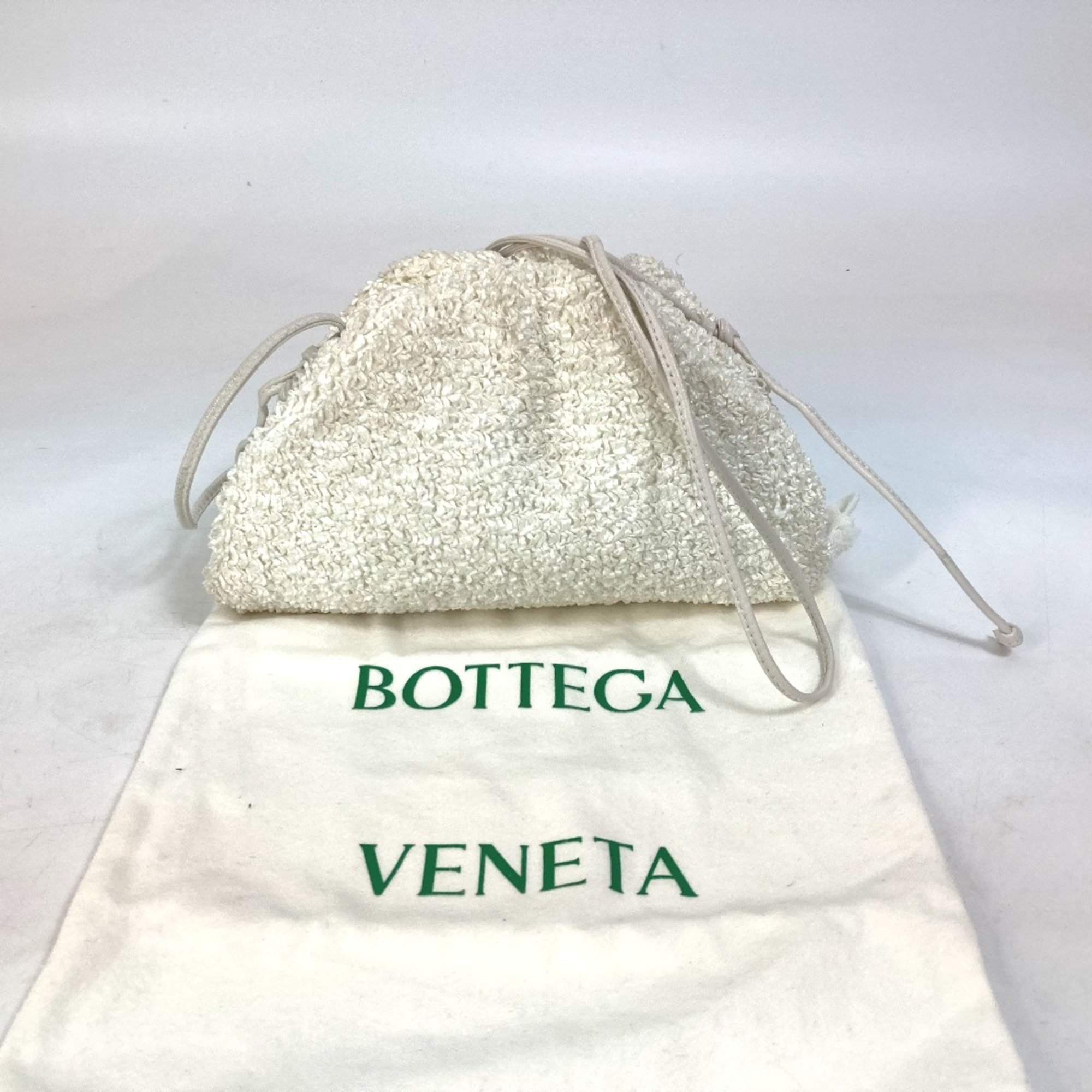 BOTTEGA VENETA 585852 Kisslock Bag Crossbody Pochette Shoulder Bag White