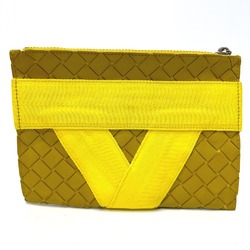 BOTTEGA VENETA Pouch V logo bag Clutch bag yellow