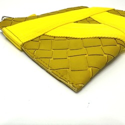 BOTTEGA VENETA Pouch V logo bag Clutch bag yellow