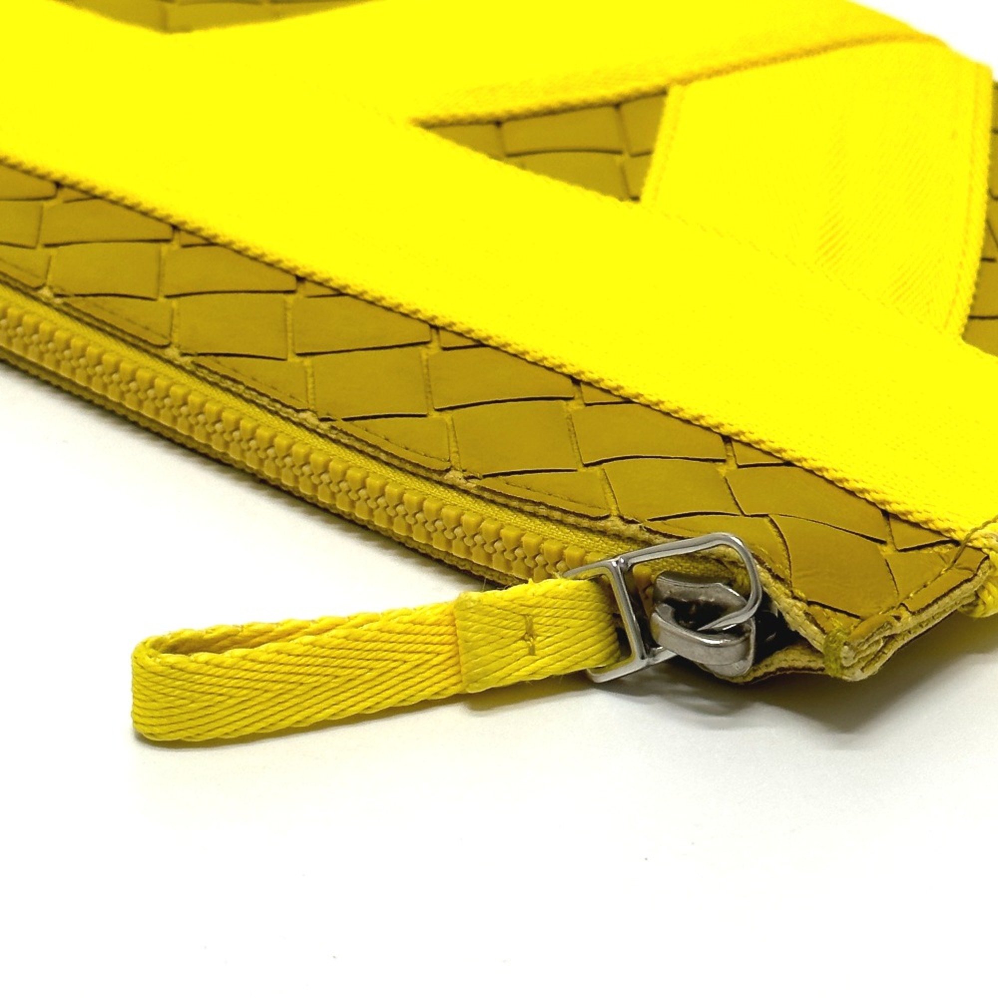 BOTTEGA VENETA Pouch V logo bag Clutch bag yellow