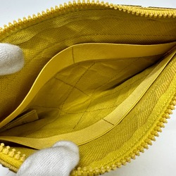 BOTTEGA VENETA Pouch V logo bag Clutch bag yellow