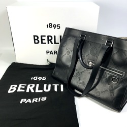 Berlutti logo 2WAY bag business bag Tote Bag Black