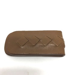 BOTTEGA VENETA 169719 Intrecciato magnet/wallet Money clip Brown