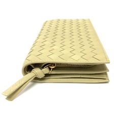 BOTTEGA VENETA 114074 Intrecciato Long Wallet Folded wallet Yellow Based