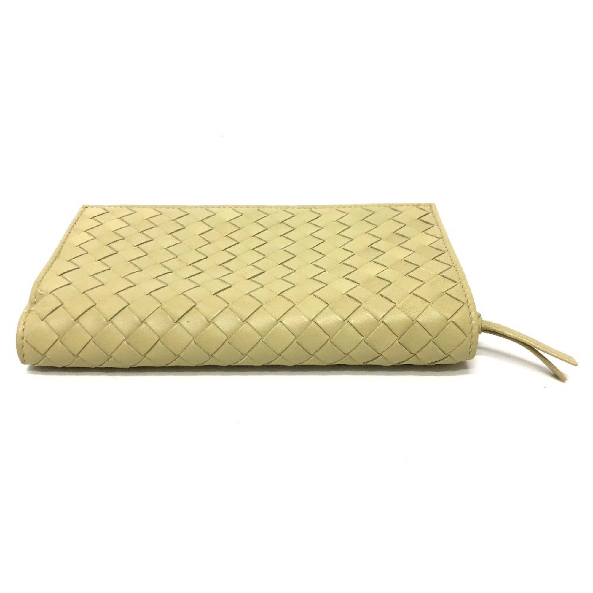 BOTTEGA VENETA 114074 Intrecciato Long Wallet Folded wallet Yellow Based