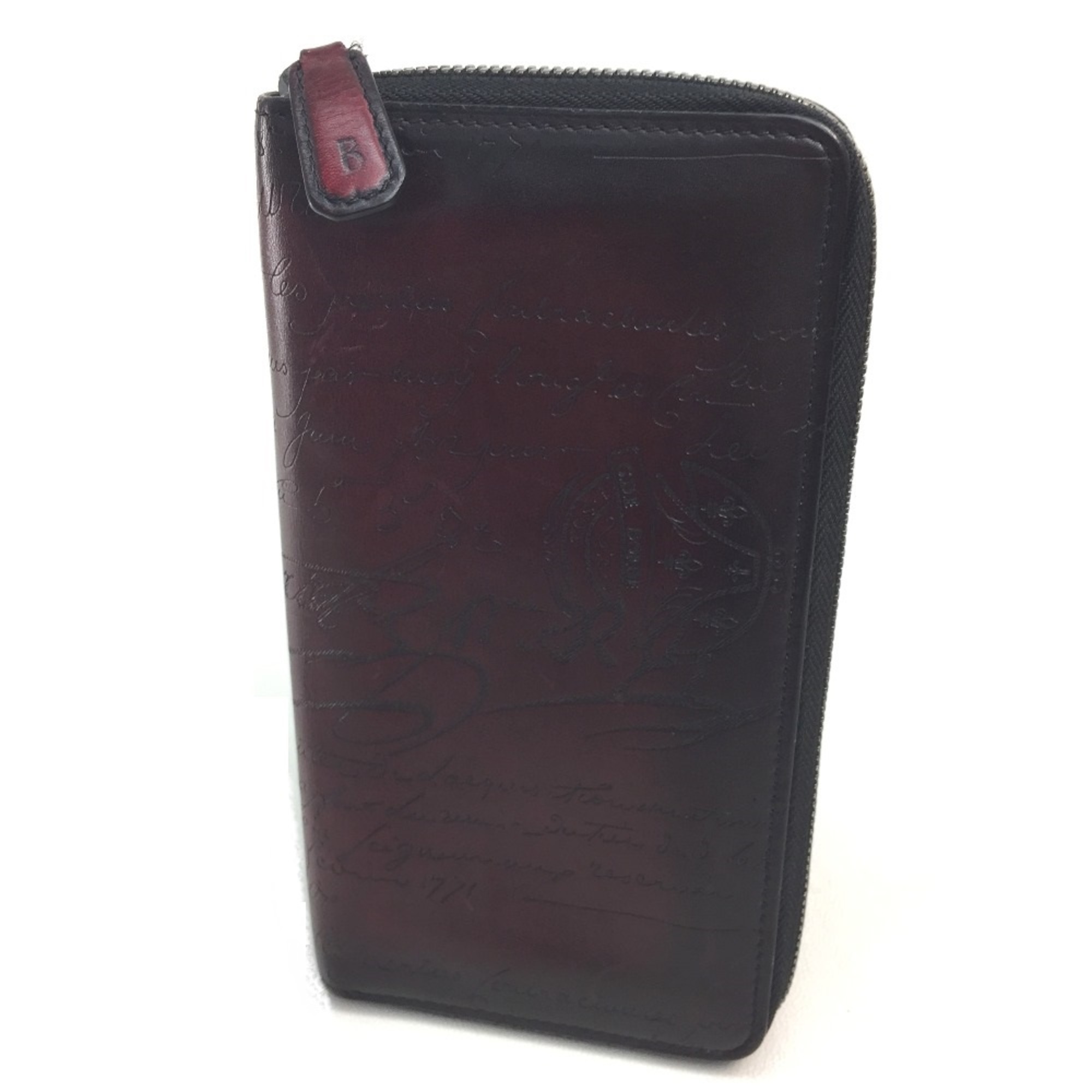 Berlutti Calligraphy Long wallet Long Wallet Brown Dark Brown /Black