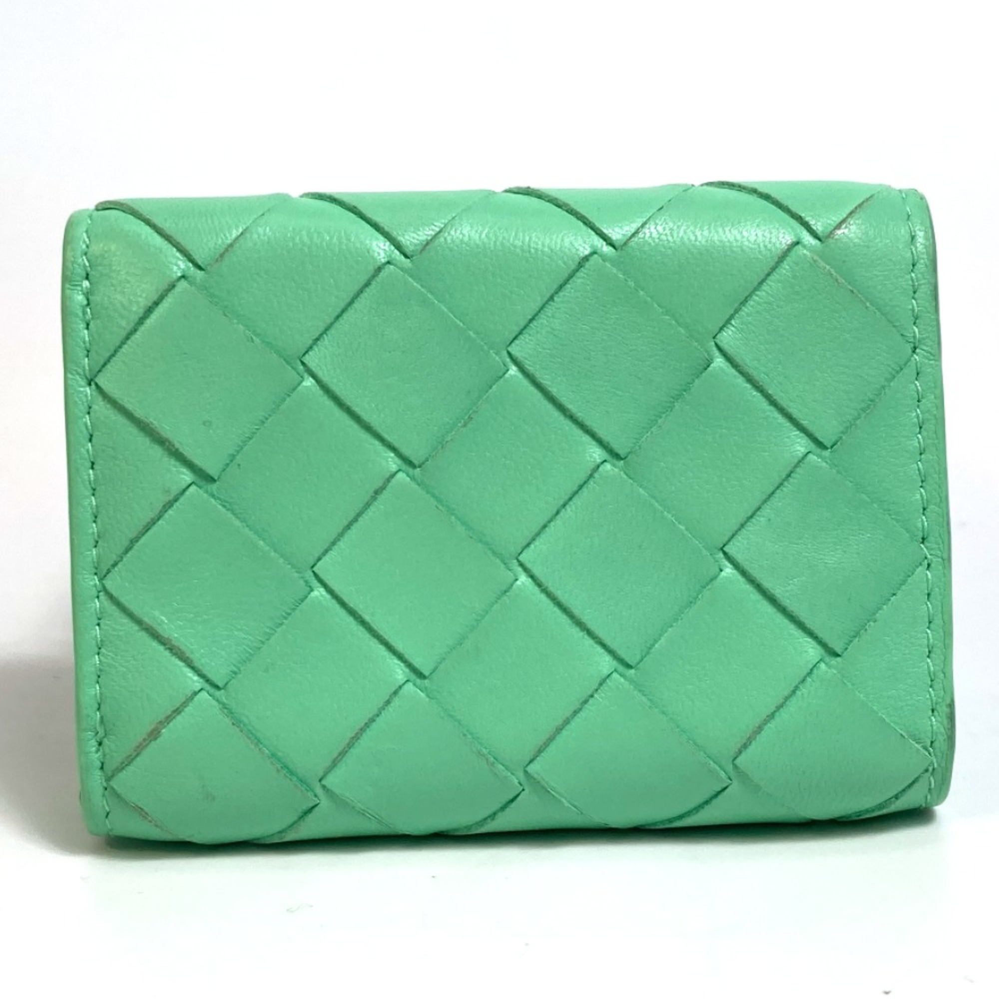 BOTTEGA VENETA 667036 Intrecciato Tri-fold wallet Trifold wallet GreenBased