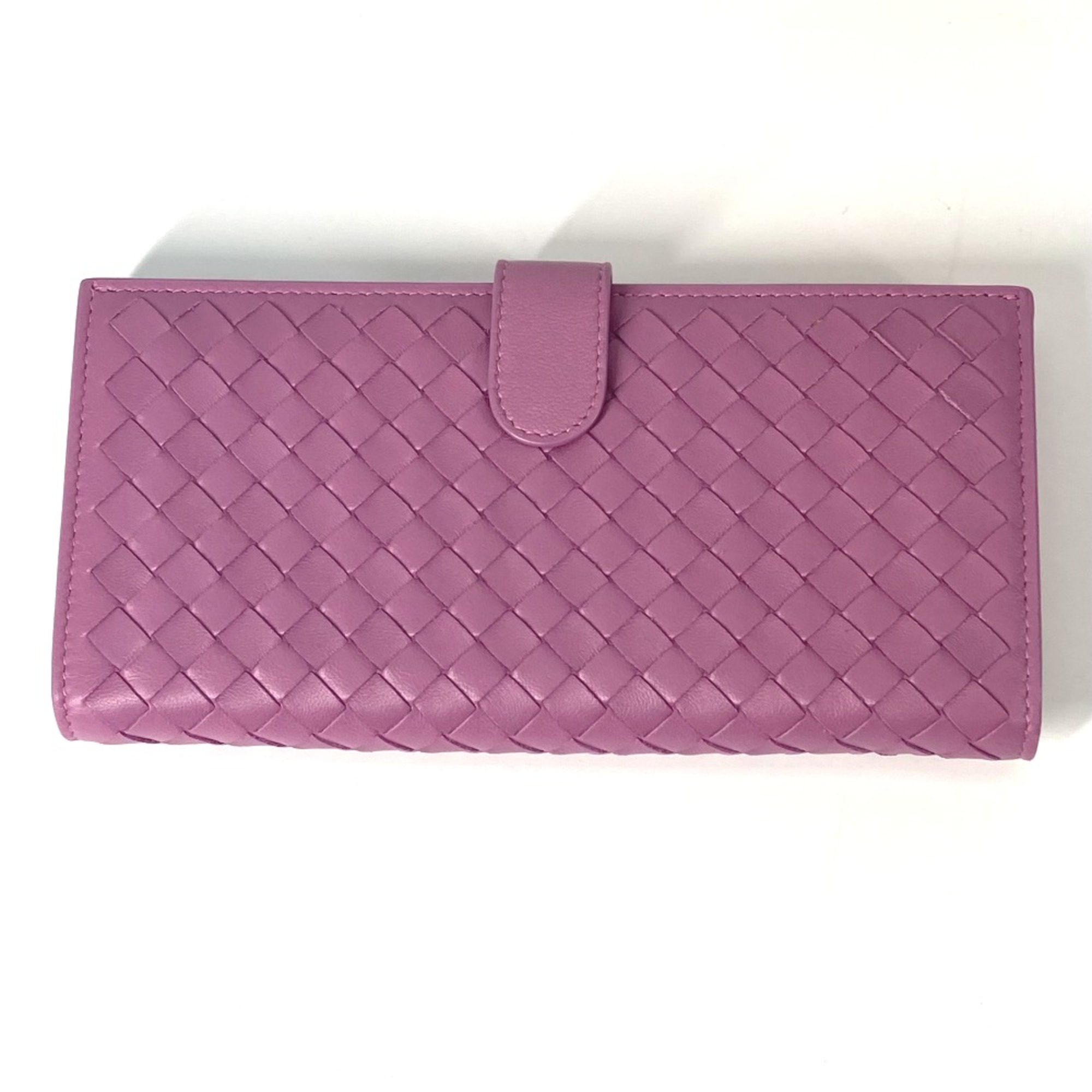 BOTTEGA VENETA Double Snap Long wallet Long Wallet Purple Based