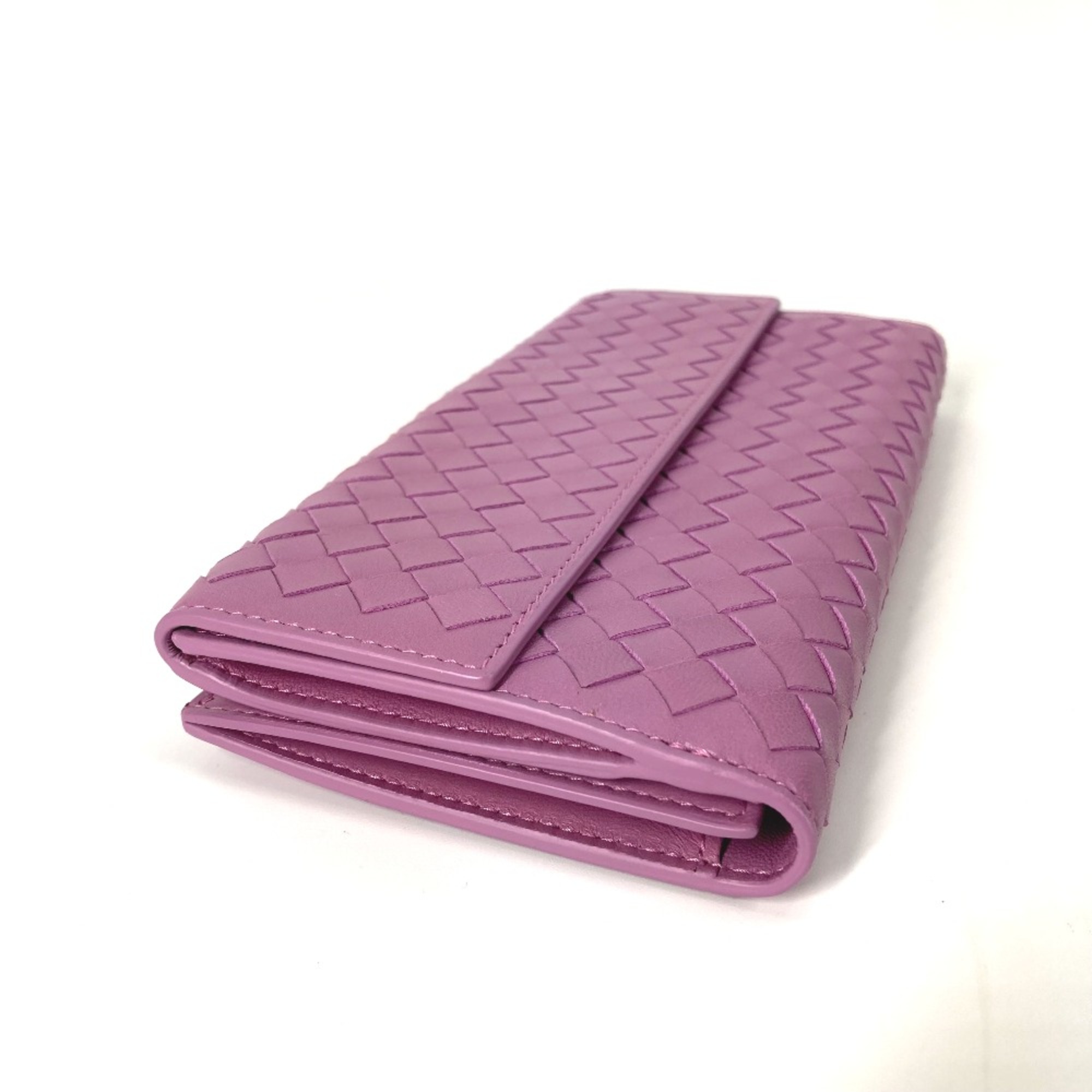 BOTTEGA VENETA Double Snap Long wallet Long Wallet Purple Based