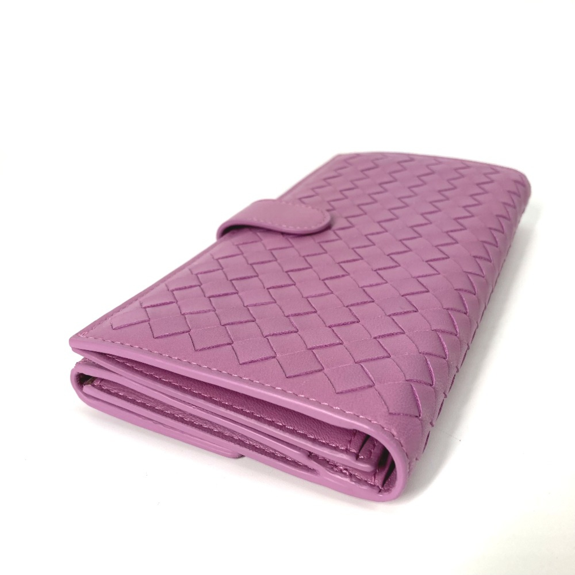 BOTTEGA VENETA Double Snap Long wallet Long Wallet Purple Based