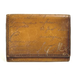 Berlutti Cali Graffiti name card holder Card Case Brown