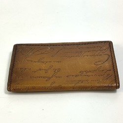 Berlutti Cali Graffiti name card holder Card Case Brown