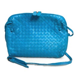 BOTTEGA VENETA 245354 Intrecciato Bag Pochette Shoulder Bag blue