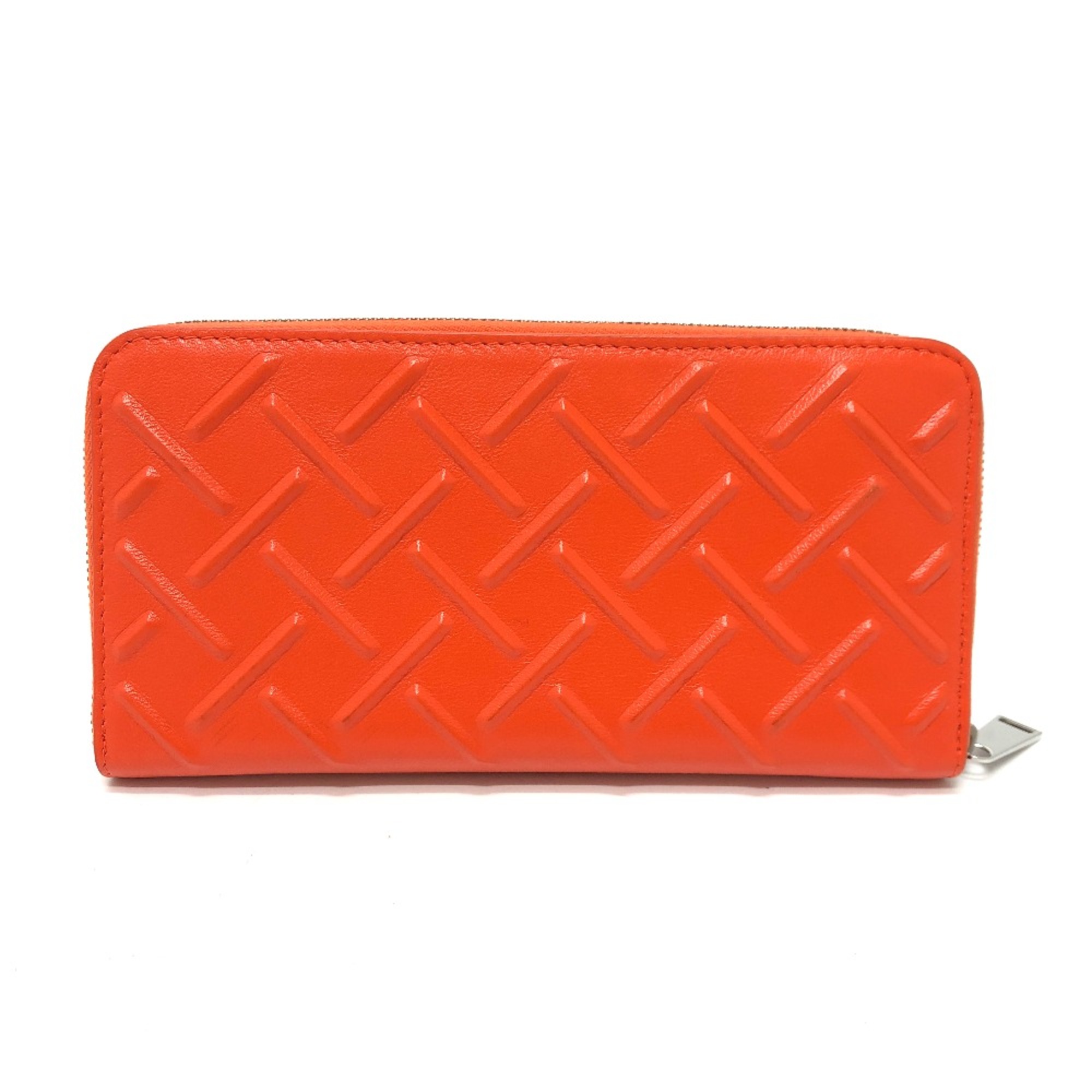 BOTTEGA VENETA 593217 Long Wallet Orange SilverHardware