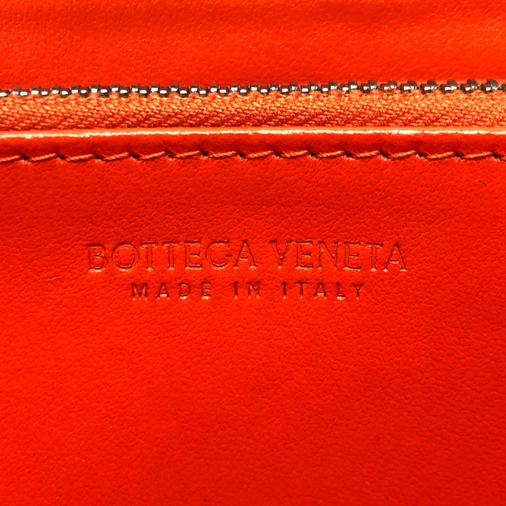 BOTTEGA VENETA 593217 Long Wallet Orange SilverHardware