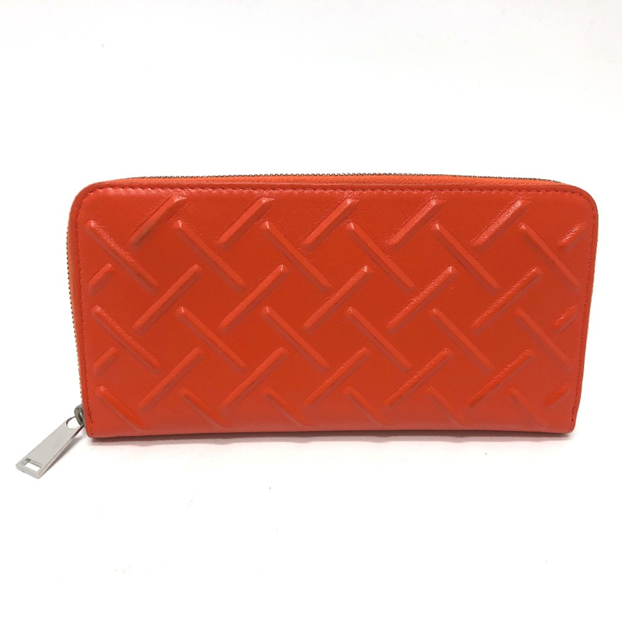 BOTTEGA VENETA 593217 Long Wallet Orange SilverHardware